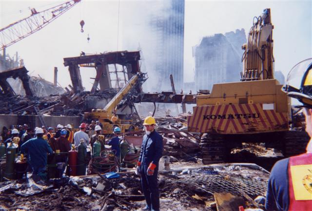 Andrew volunteering at Ground Zero following 9/11