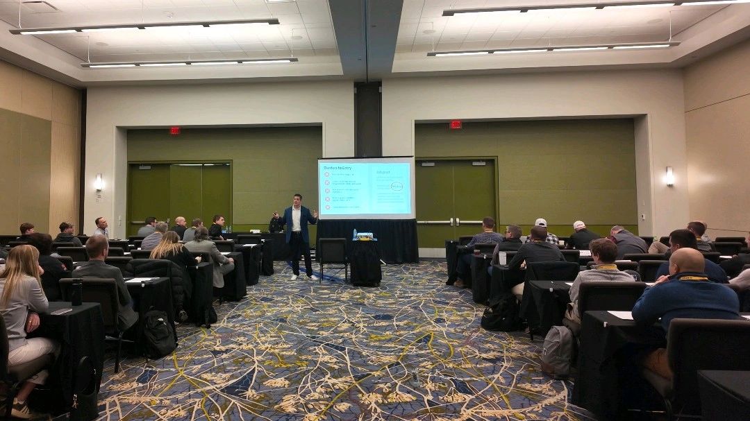 Andrew Brown presenting at the Master Builders of Iowa Winter Conference